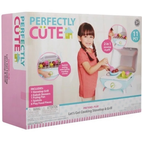 Perfectly Cute LET'S GET COOKING REVERSIBLE STOVETOP & GRILL Realistic Sound New - Picture 3 of 7